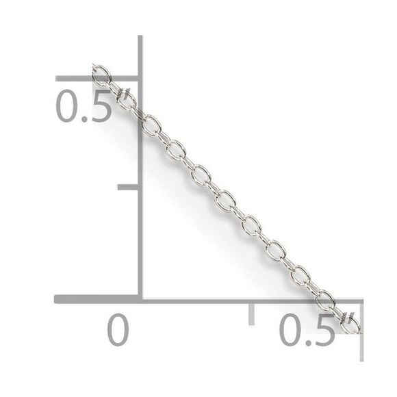 1mm, Sterling Silver Solid Cable Chain Necklace, 24 Inch - Picture 2 of 5